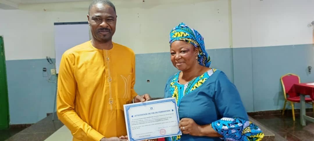 Presentation of a training certificate