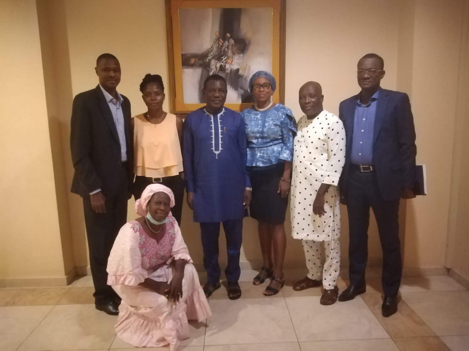 Partners gathered after a working session